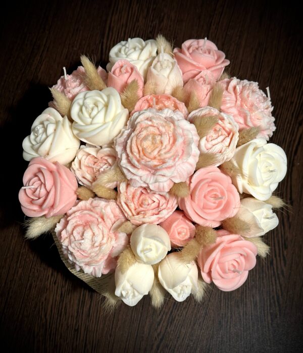 Lilled roosa-beez L-1 (1) Küünlakimp L "Lilleline lummus"