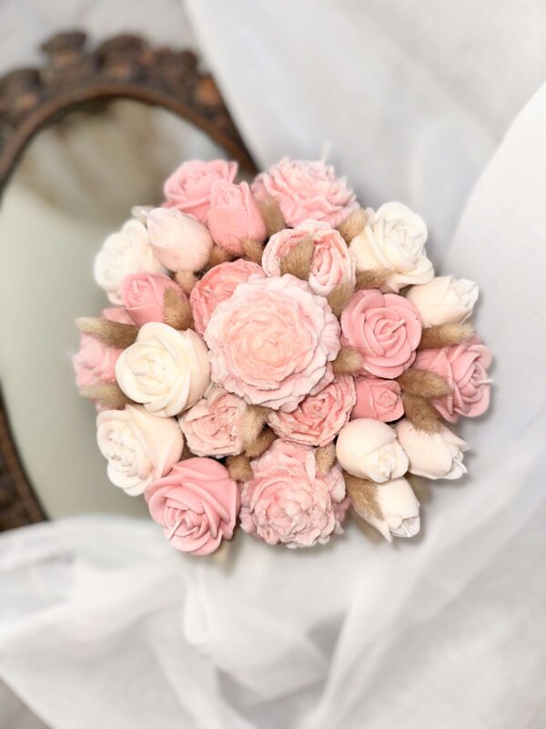 Lilled roosa-beez L-2 (1) Küünlakimp L "Lilleline lummus"