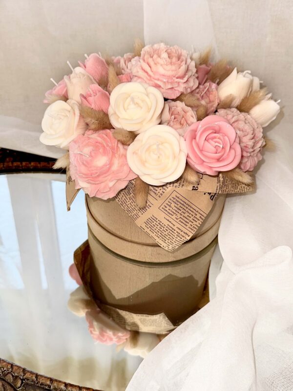 Lilled roosa-beez L-3 (1) Küünlakimp L "Lilleline lummus"